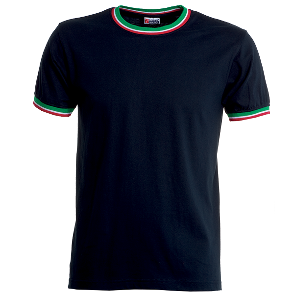 T-shirt girocollo manica corta, TRICOLORE.